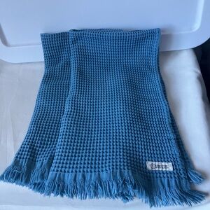 Blue Waffle Weave Hand Towel x2